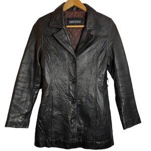 Whet Blu NYC Luxury Black Leather Jacket Extra Small XS